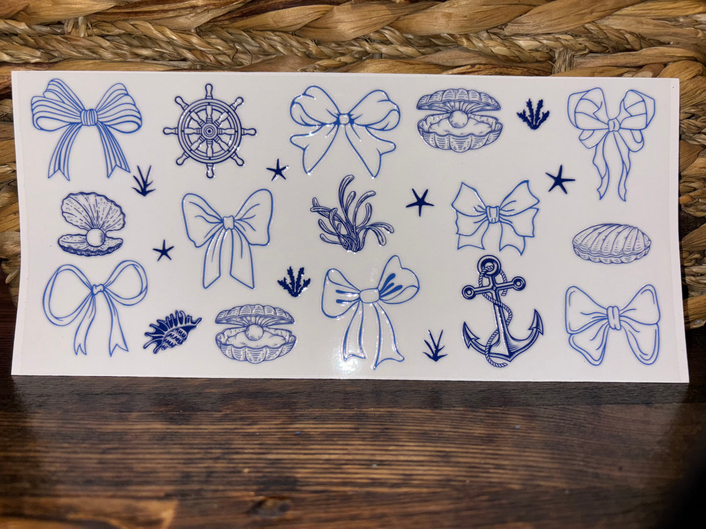 Blue nautical bows
