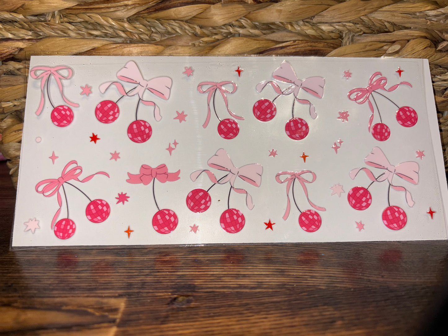 Pink disco cherry bows