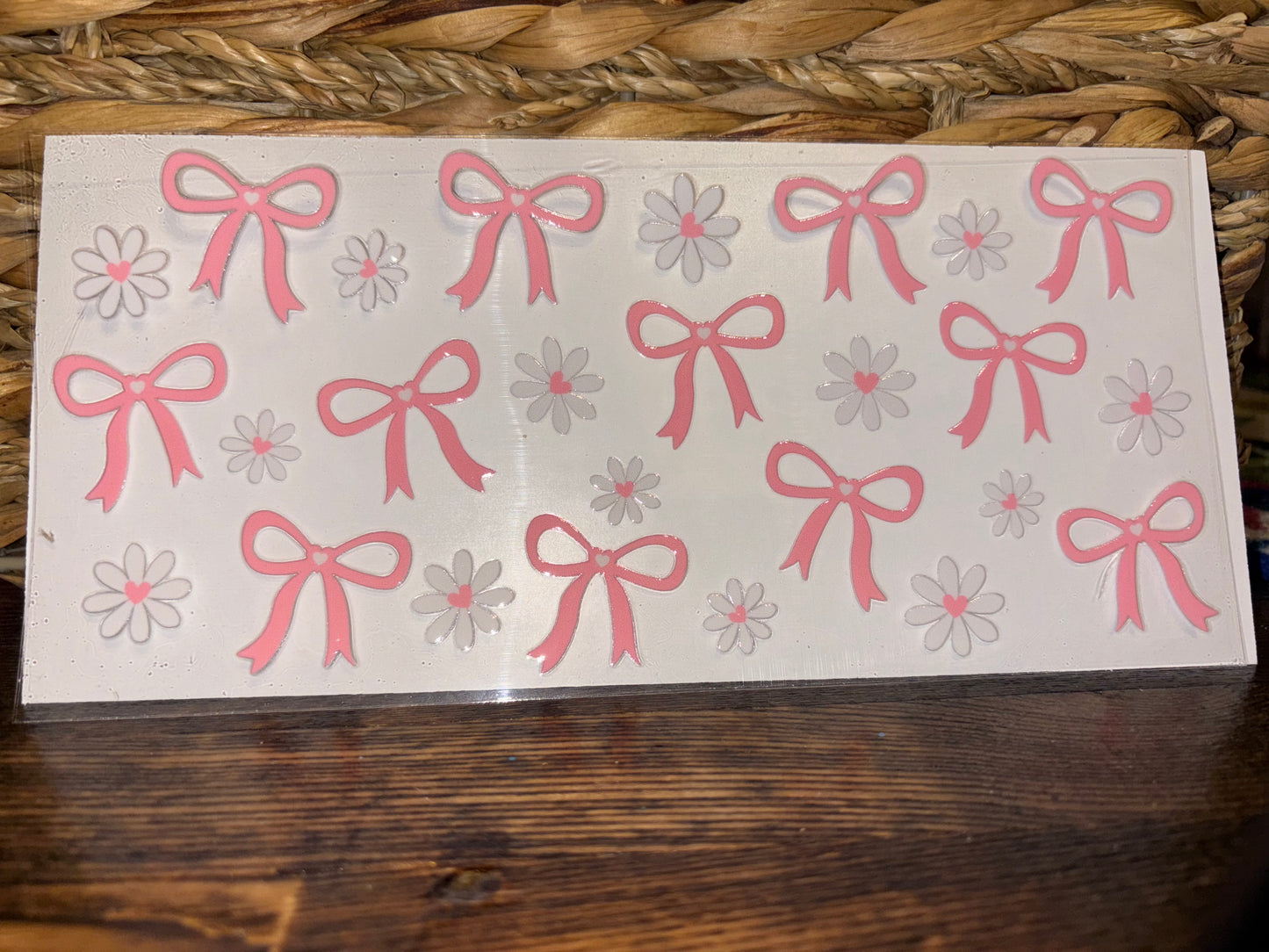 Pink bows and flowers