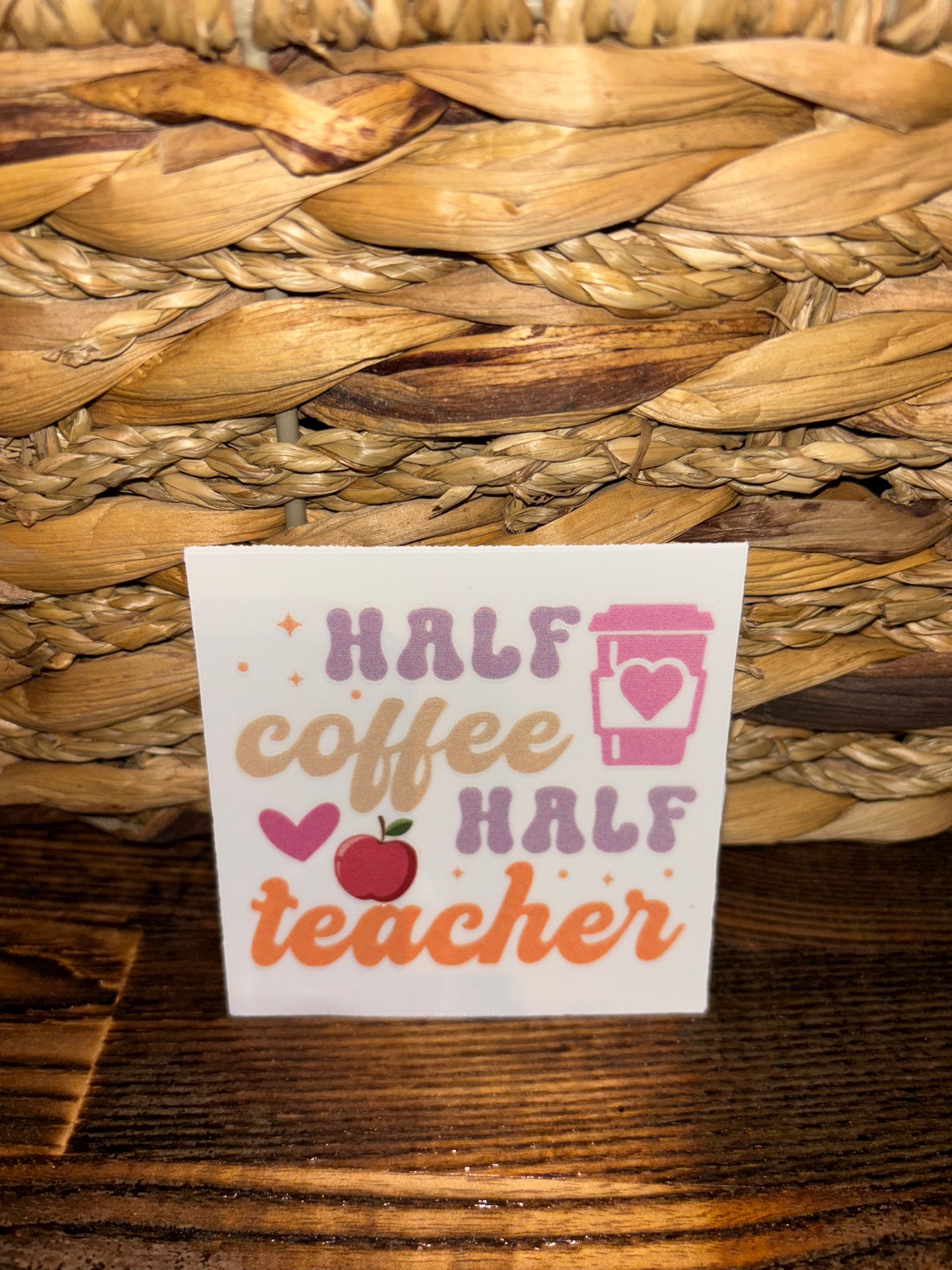 Half coffee half teacher