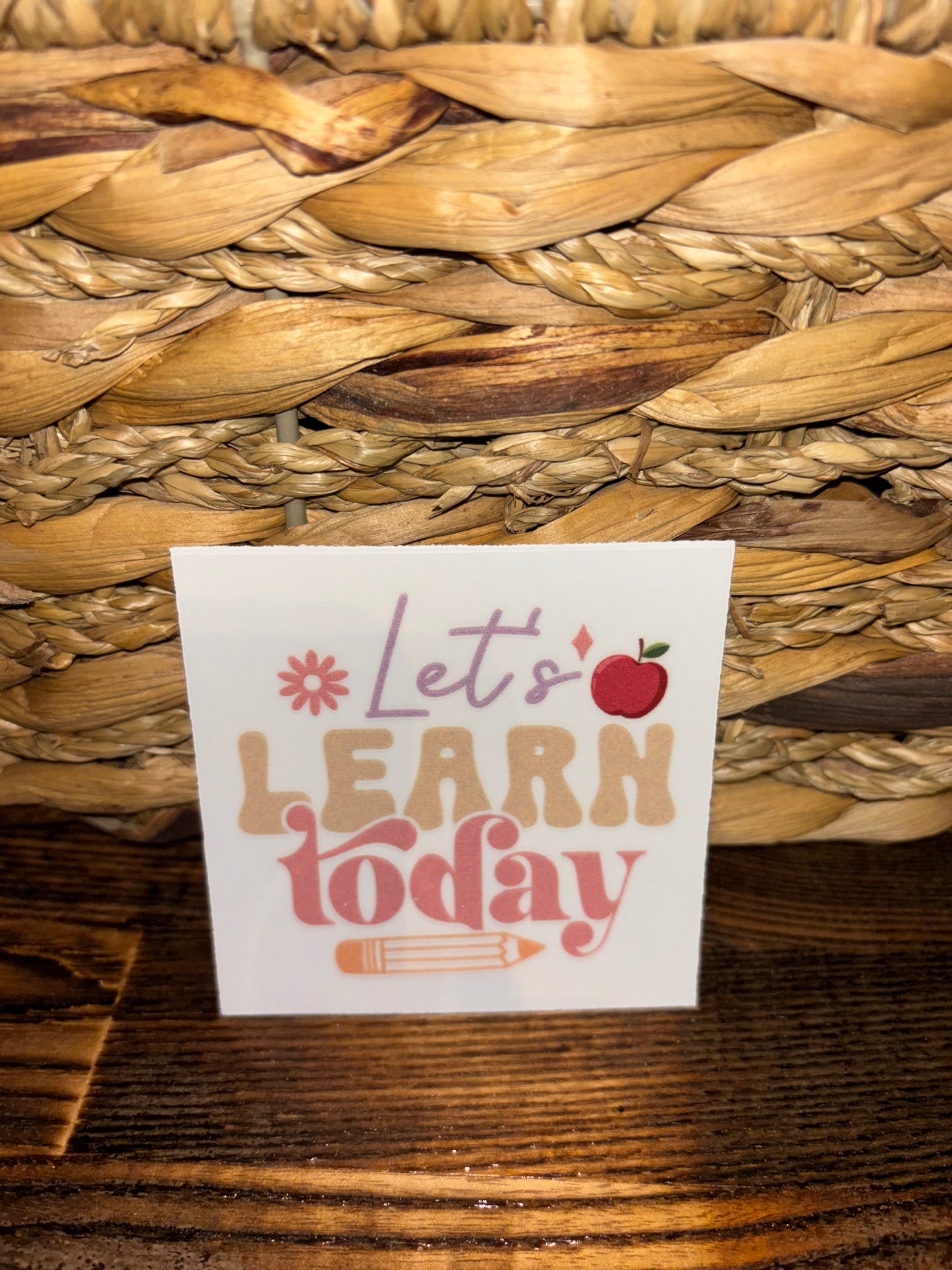 Let's learn today