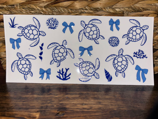 Blue bows and turtles