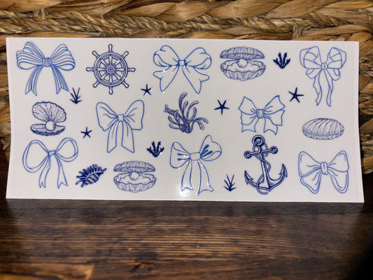 Blue nautical bows