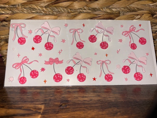 Pink disco cherry bows