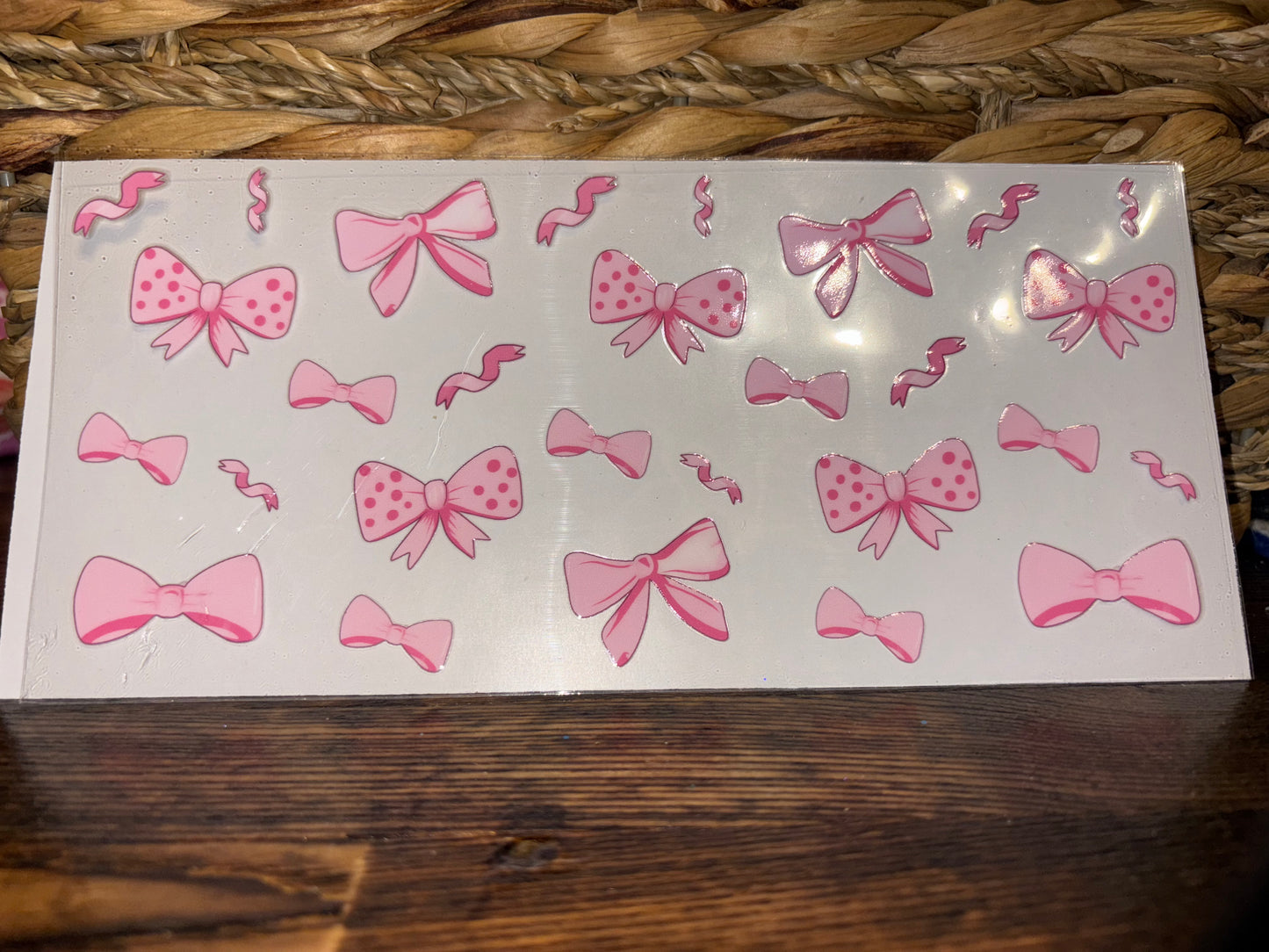 Pink polka dot bows
