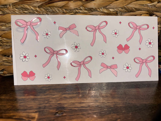 Pink bows and flowers