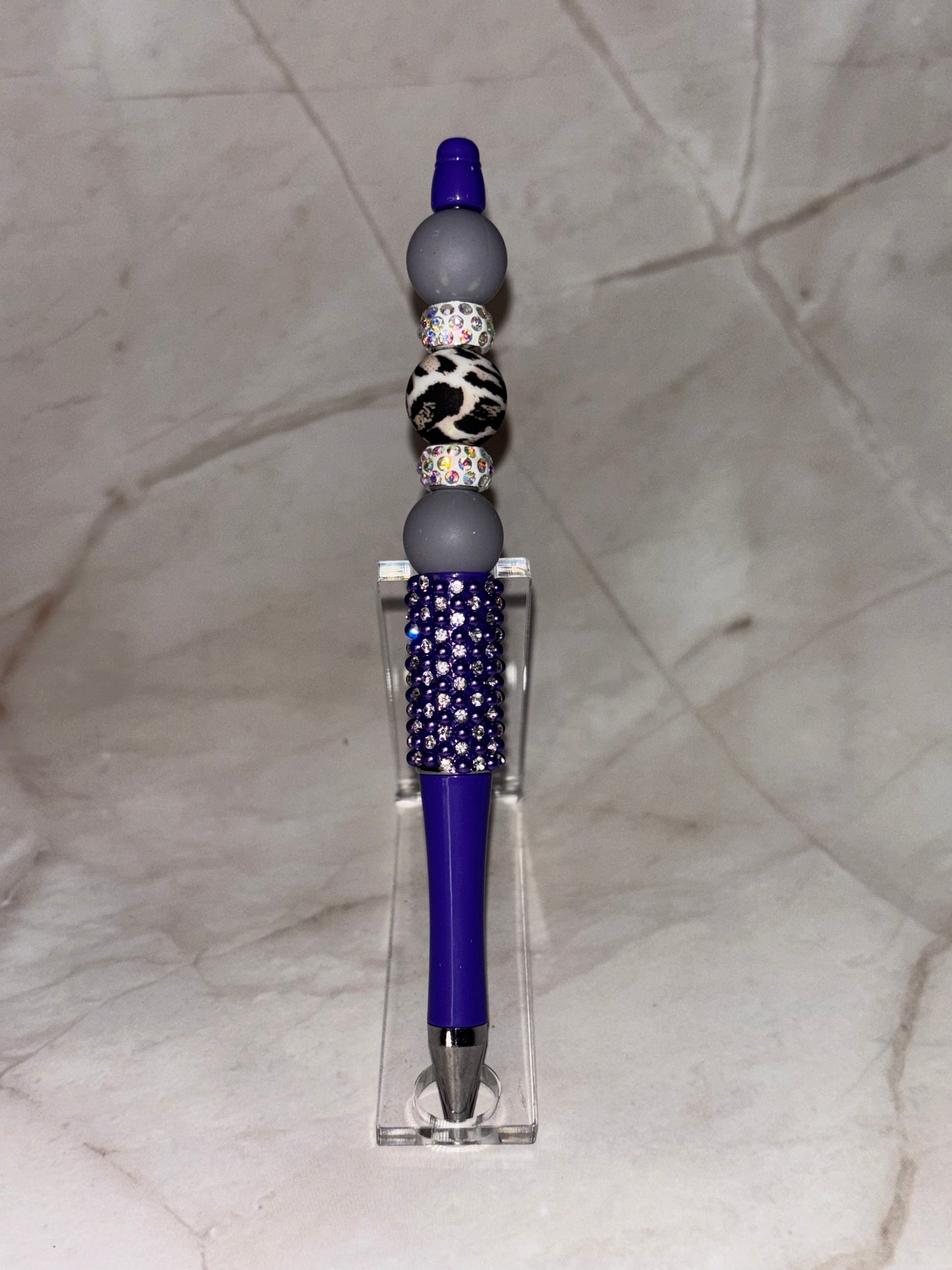 Purple beaded pen