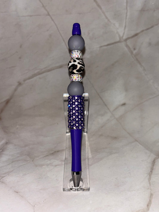 Purple beaded pen