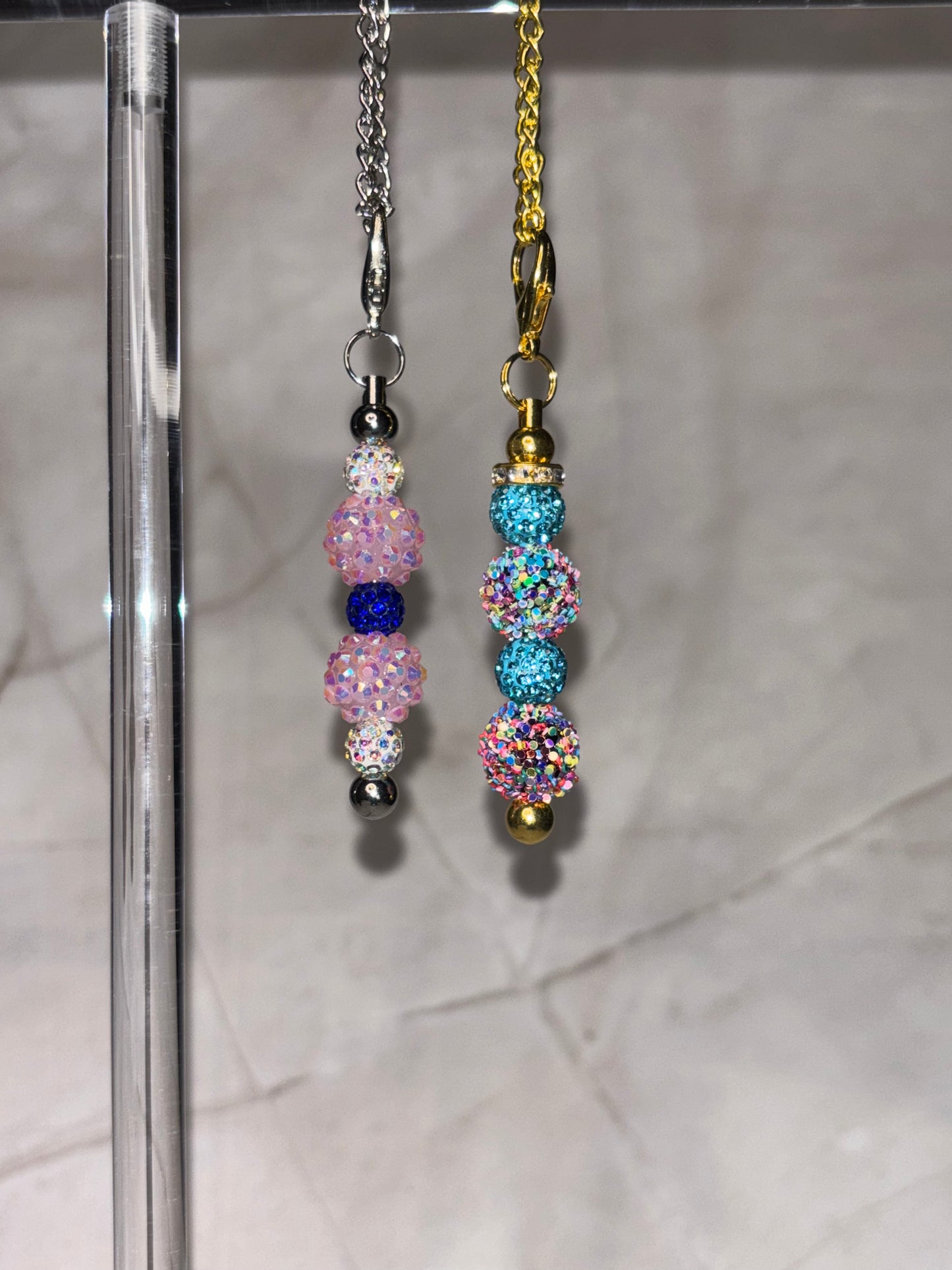 Beaded tumbler charms